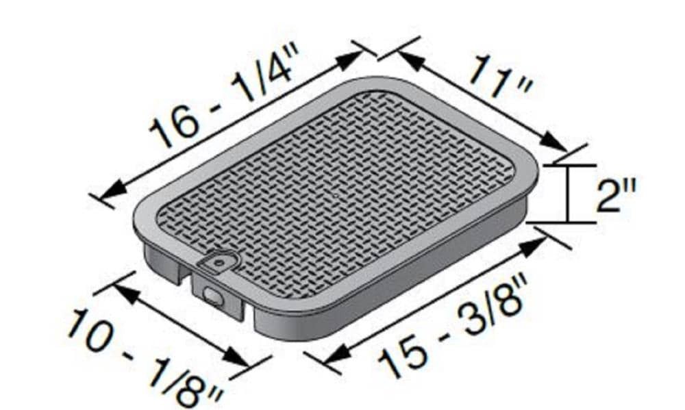 slide 3 of 6, NDS 21.0-in L x 15.75-in W x 12.0-in H Rectangular Valve Box, 1 ct