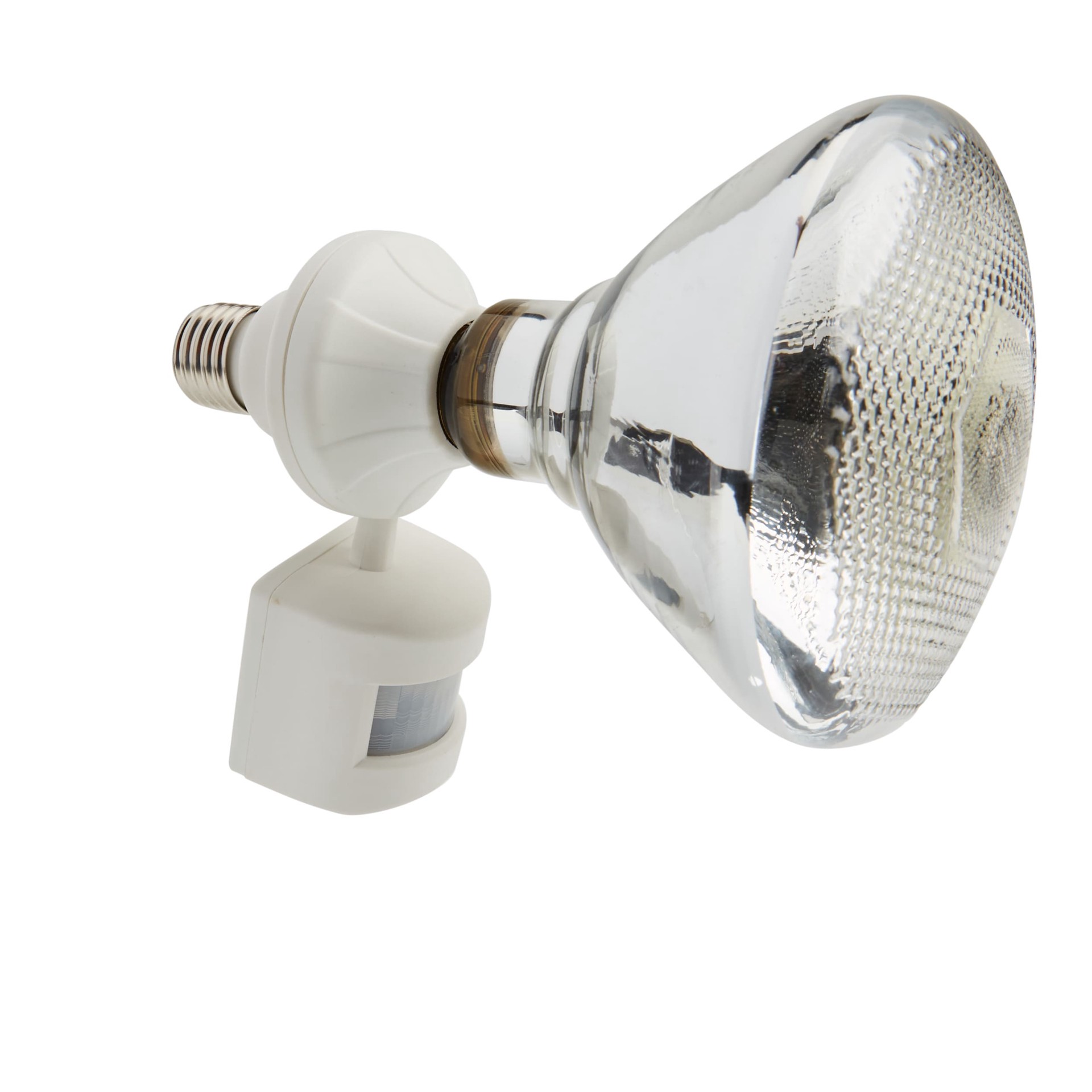 slide 6 of 6, Utilitech 180 -Degree 150 -Wattage Equivalent Electrical outlet Halogen white 1 -Head Motion-Activated Flood Light with Timer, 1 ct