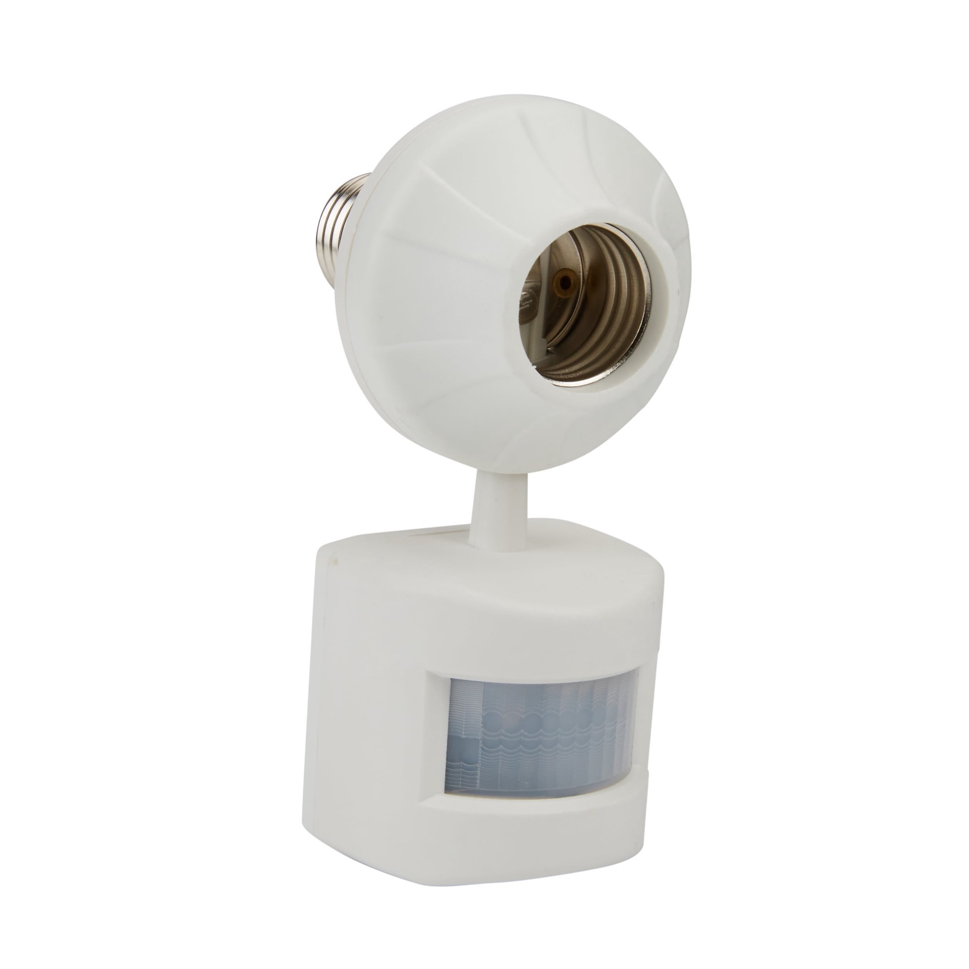 slide 1 of 6, Utilitech 180 -Degree 150 -Wattage Equivalent Electrical outlet Halogen white 1 -Head Motion-Activated Flood Light with Timer, 1 ct