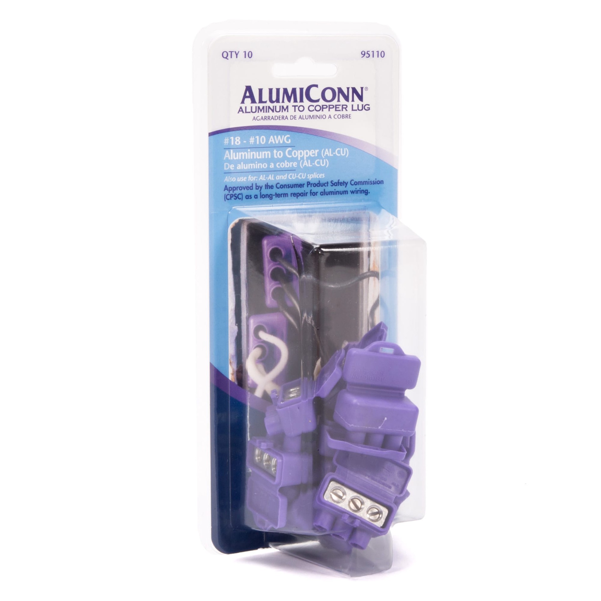 slide 2 of 3, Alumiconn AI/Cu Wire Connectors 3 Purple ( 10 -Pack ), 1 ct