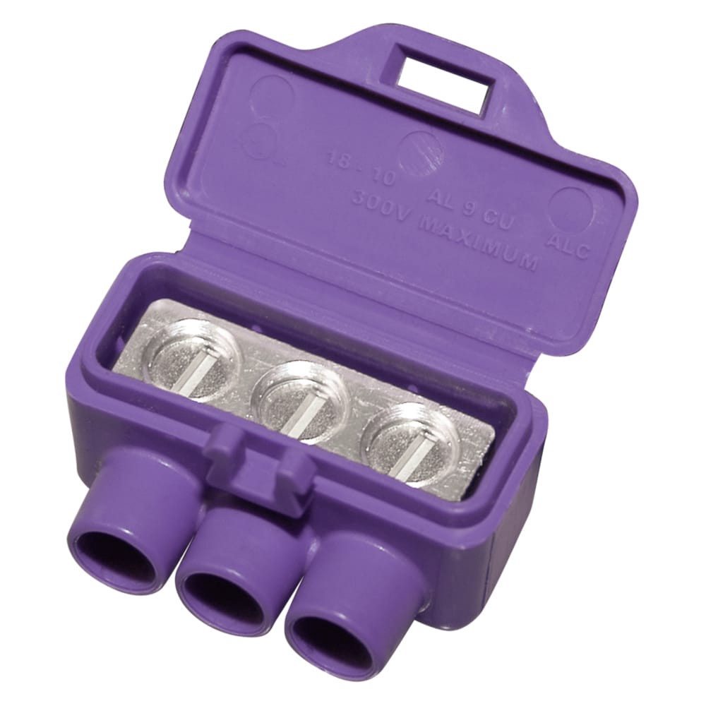 slide 1 of 3, Alumiconn AI/Cu Wire Connectors 3 Purple ( 10 -Pack ), 1 ct