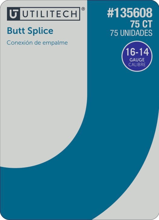 slide 2 of 2, Utilitech 16-14 Butt splice Blue 75 -Count, 1 ct