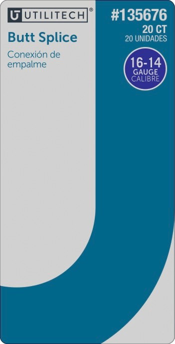 slide 2 of 2, Utilitech 16-14 Butt splice Blue 20 -Count, 1 ct