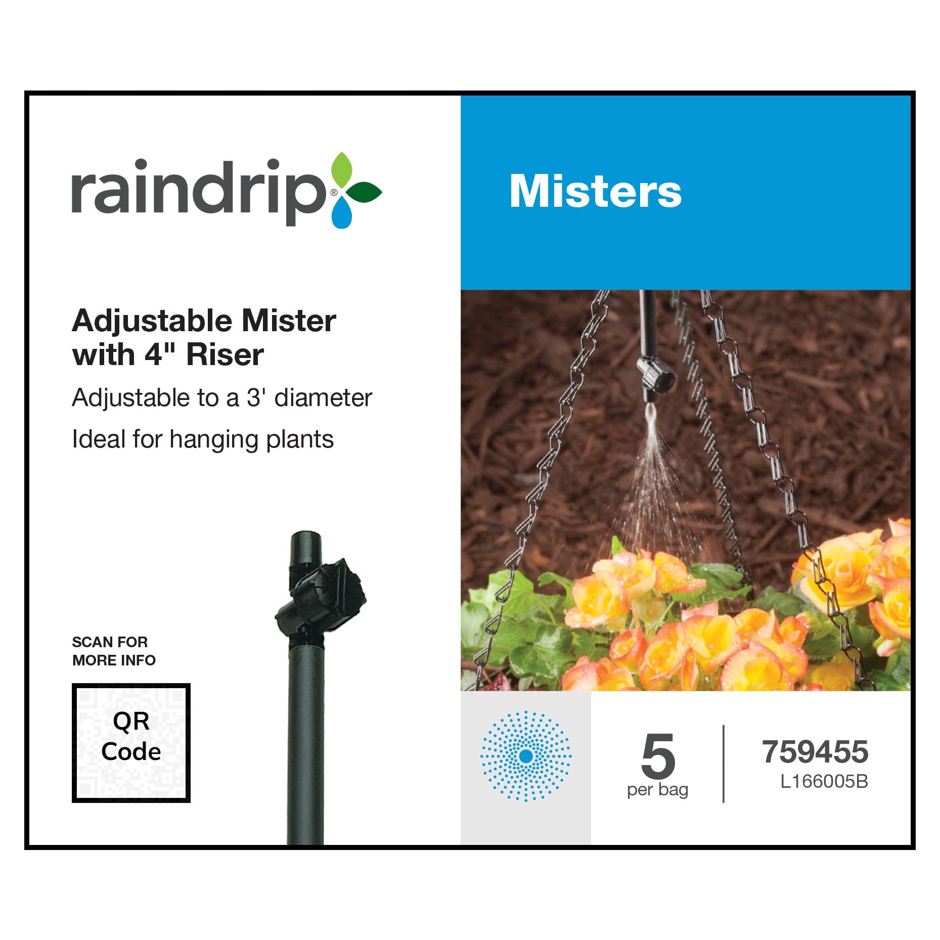 slide 2 of 4, Raindrip 7 GPH Full-Circle Drip Irrigation Mister 5 -Pack, 1 ct