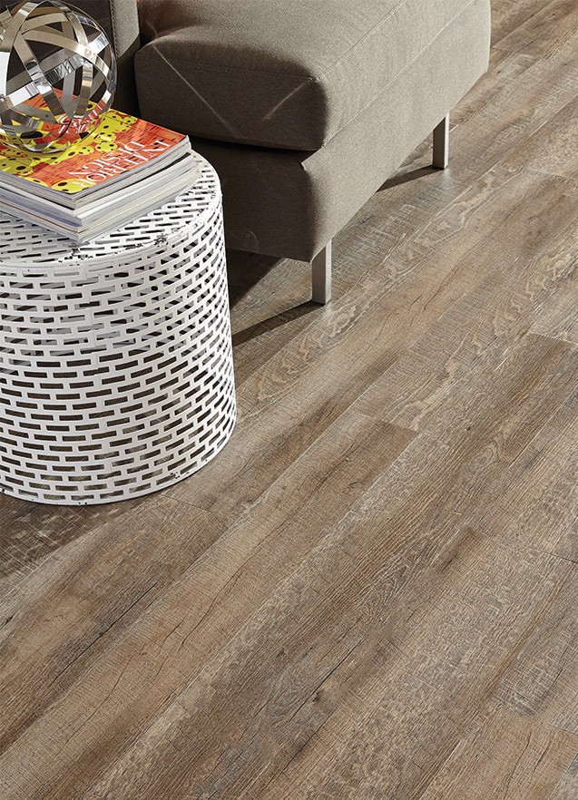 slide 4 of 6, Style Selections Driftwood 3-mil x 6-in W x 36-in L Peel and Stick Luxury Vinyl Plank Flooring ( 1.5-sq ft Piece ), 1 ct