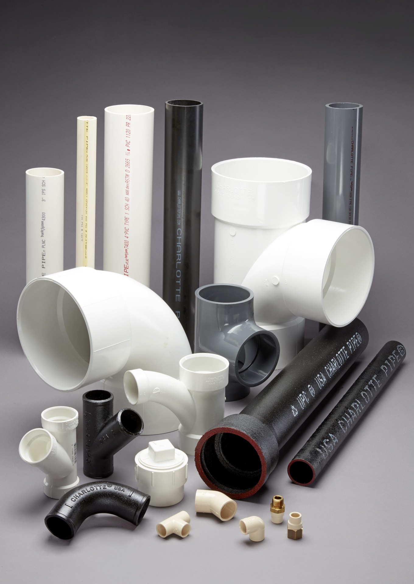 slide 2 of 6, Charlotte Pipe 4-in Black Cast Iron Wye Fitting for Non-Potable Water - NSF Safety Listed - Premier Piping System - Excellent Sound-Deadening - DWV Application, 1 ct