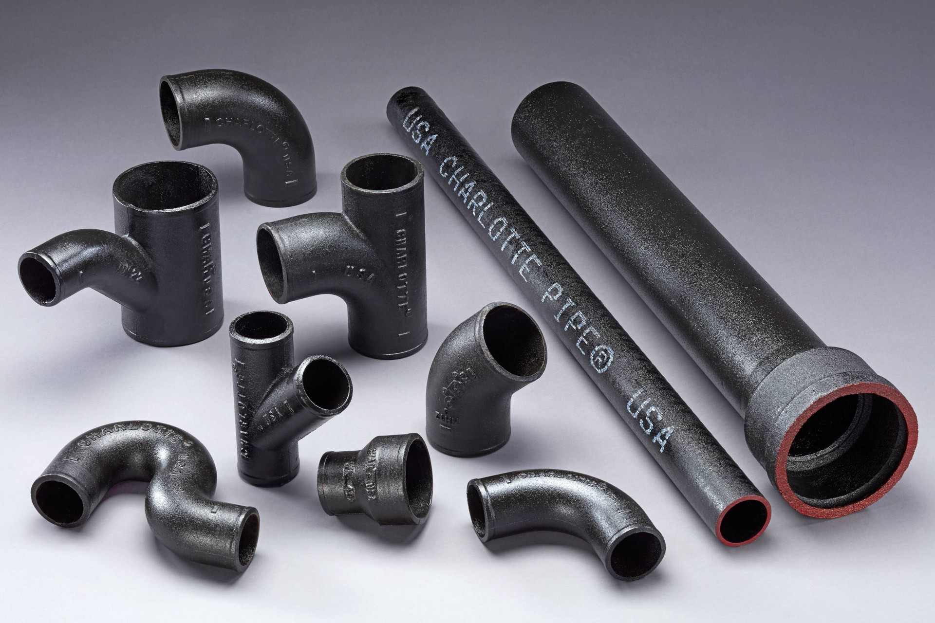 slide 3 of 6, Charlotte Pipe 4-in Black Cast Iron Wye Fitting for Non-Potable Water - NSF Safety Listed - Premier Piping System - Excellent Sound-Deadening - DWV Application, 1 ct