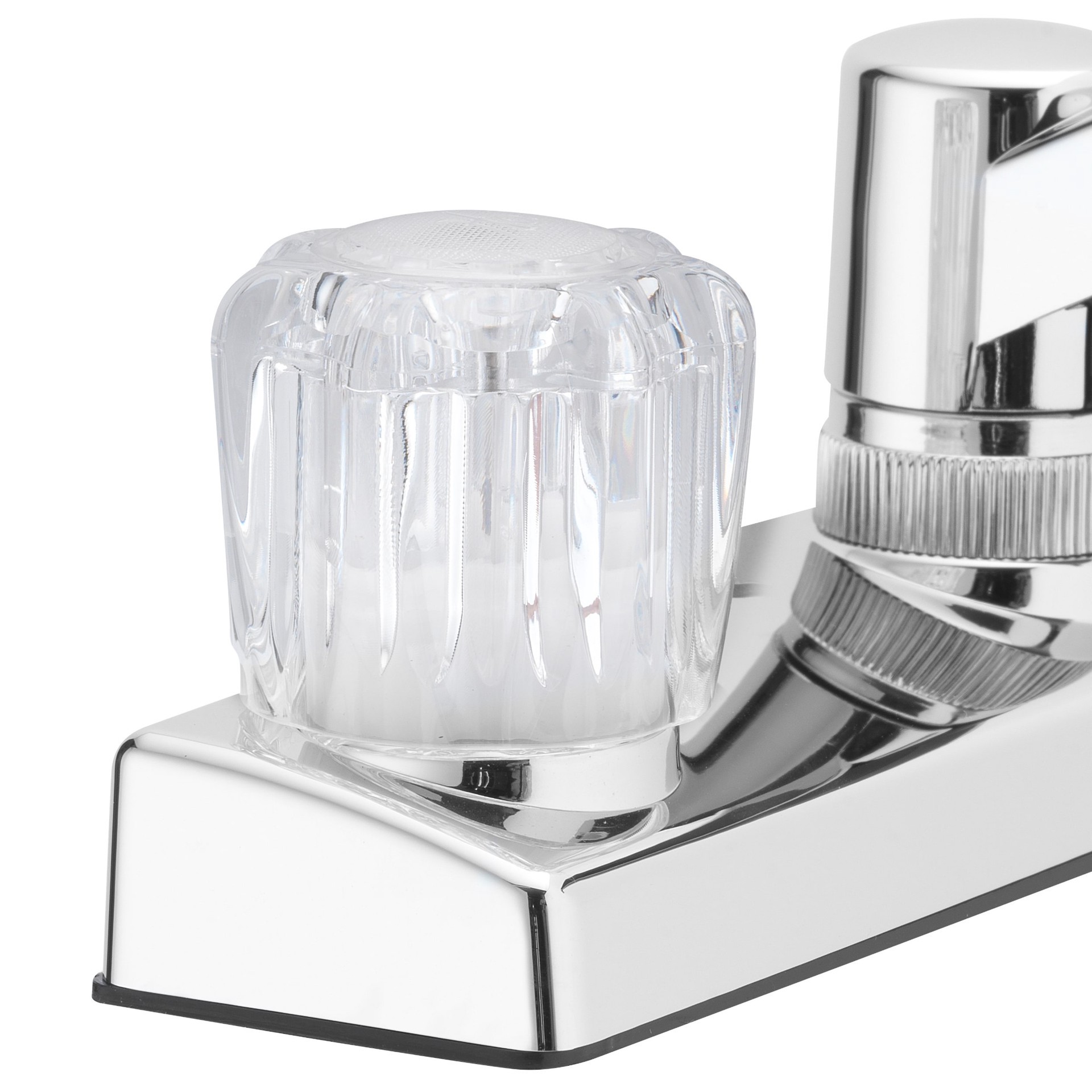 slide 3 of 5, Project Source Chrome Double Handle Deck-mount Kitchen Faucet (Includes Deck Plate), 1 ct