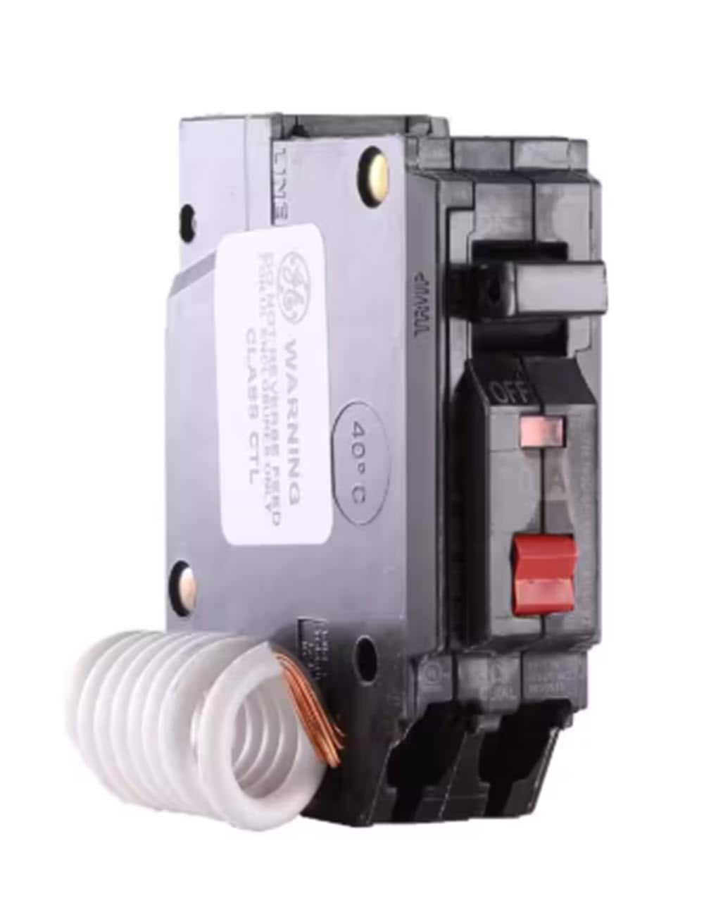 slide 5 of 6, GE 20-amp 1 -Pole GFCI Circuit Breaker, 1 ct