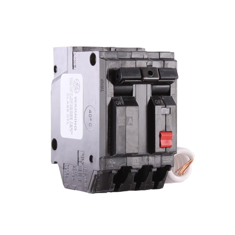 slide 2 of 6, GE 30-amp 2 -Pole GFCI Circuit Breaker, 1 ct