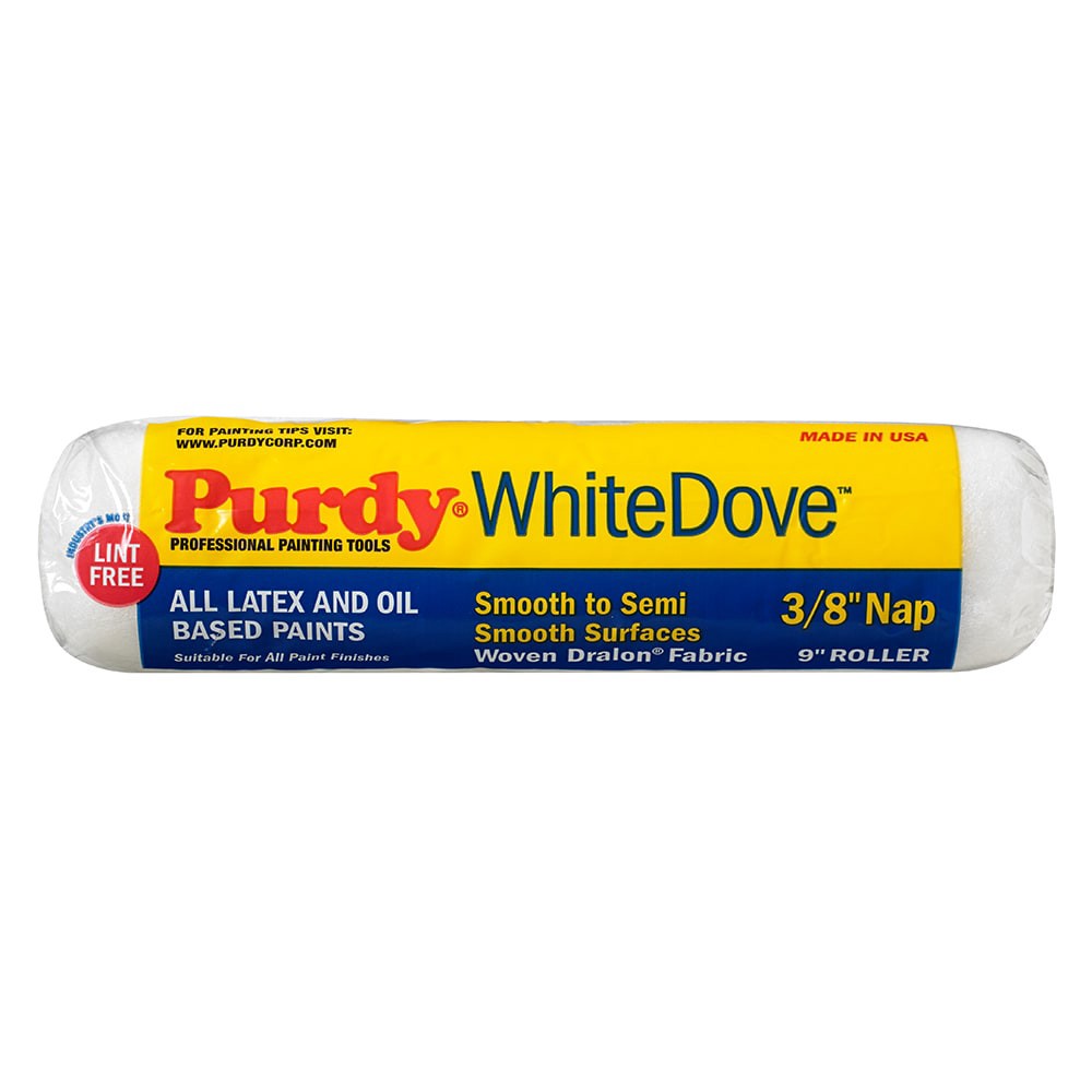 slide 1 of 6, Purdy 9-in x 3/8-in Nap WhiteDove Standard Woven Paint Roller Cover, 1 ct