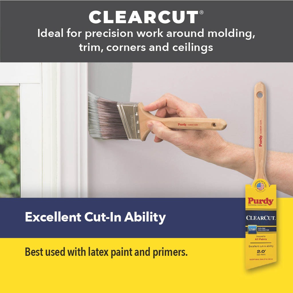 slide 2 of 6, Purdy Clearcut 2-in Reusable Angle Wall Trim Brush, 1 ct