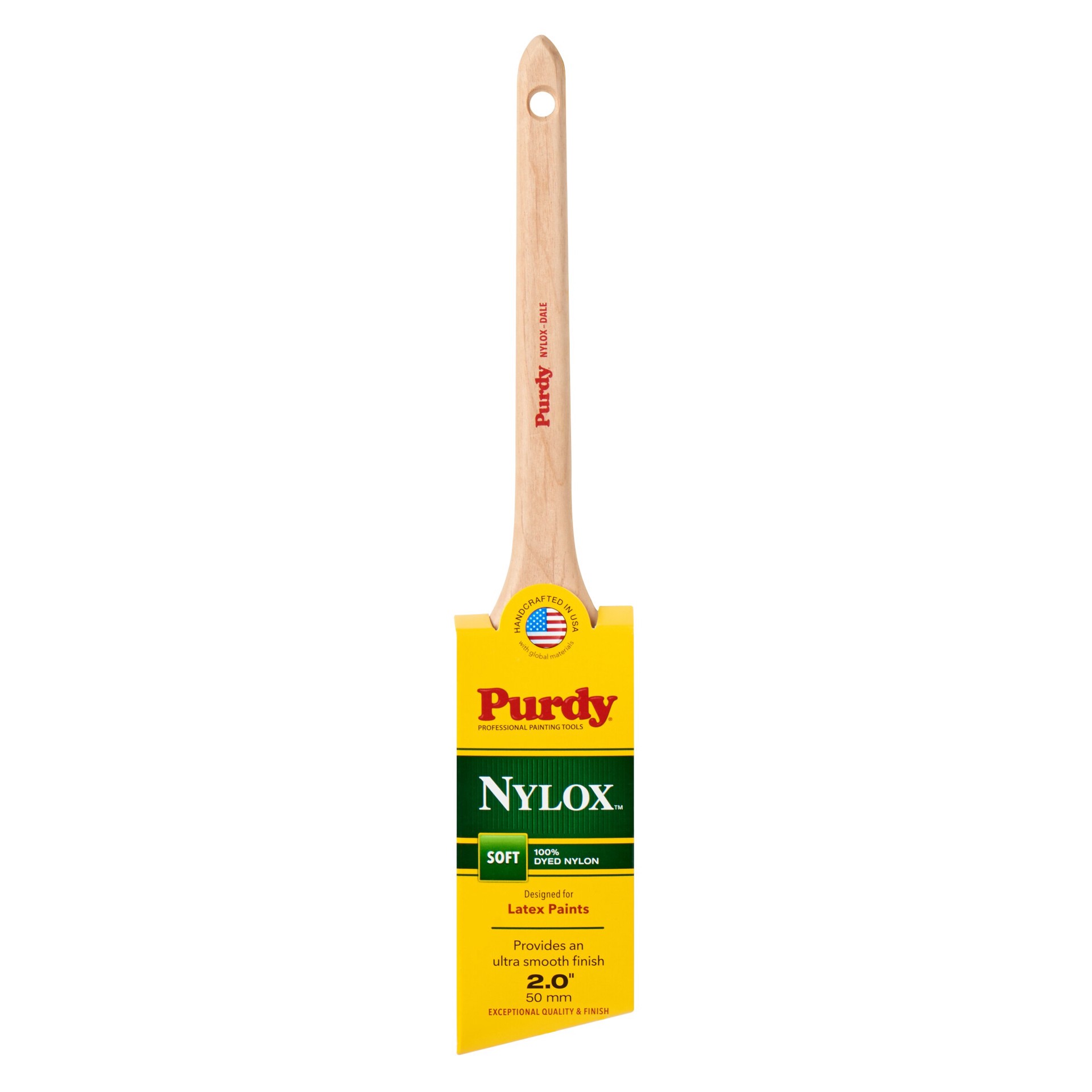 slide 1 of 6, Purdy Nylox 2-in Reusable Angle Wall Trim Brush, 1 ct