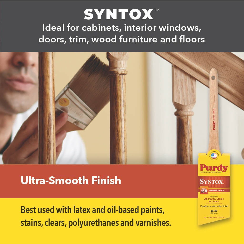 slide 2 of 6, Purdy Syntox 2-in Reusable Flat Specialty Craft Brush, 1 ct