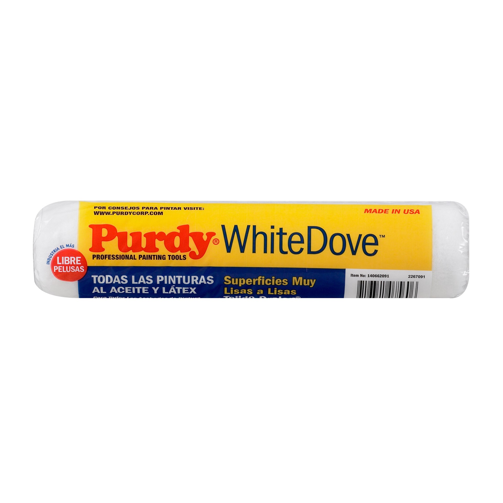 slide 6 of 6, Purdy 9-in x 1/4-in Nap WhiteDove Standard Woven Paint Roller Cover, 1 ct