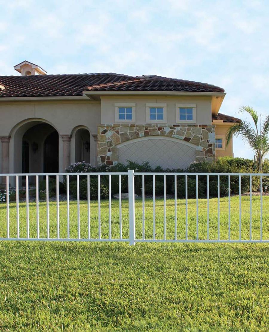 slide 2 of 2, Merchants Metals 5-ft H x 2-in W White Galvanized steel Security and yard Universal Fence post, 1 ct