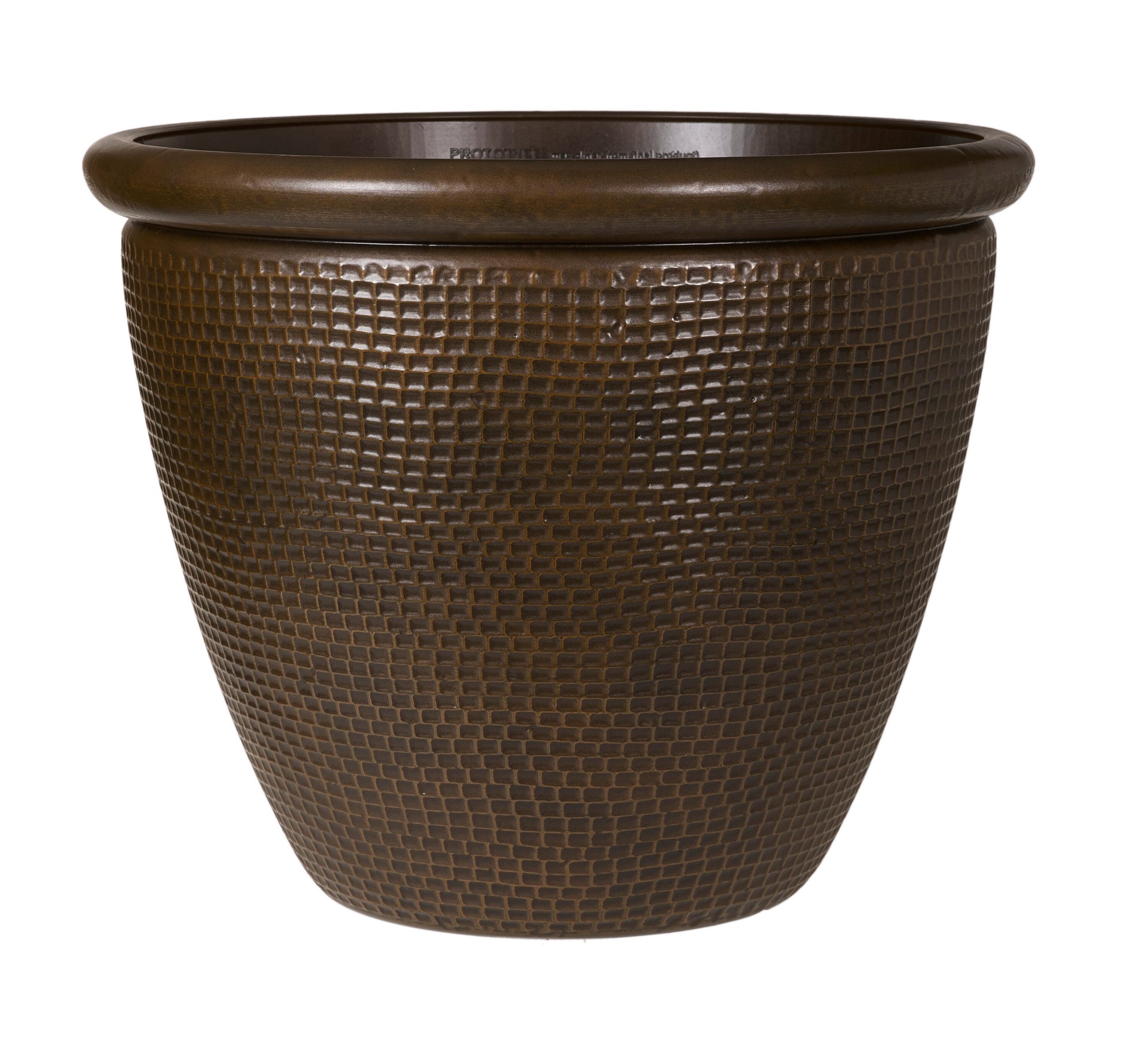 slide 1 of 6, allen + roth Round 19.09-in W x 19.09-in L Bronze Resin Indoor/Outdoor Planter, 1 ct