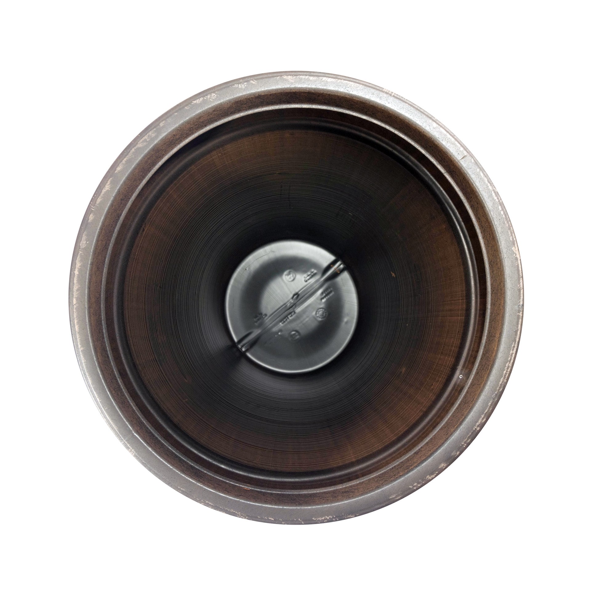 slide 3 of 6, allen + roth Round 15.79-in W x 15.79-in L Brown Resin Indoor/Outdoor Planter, 1 ct