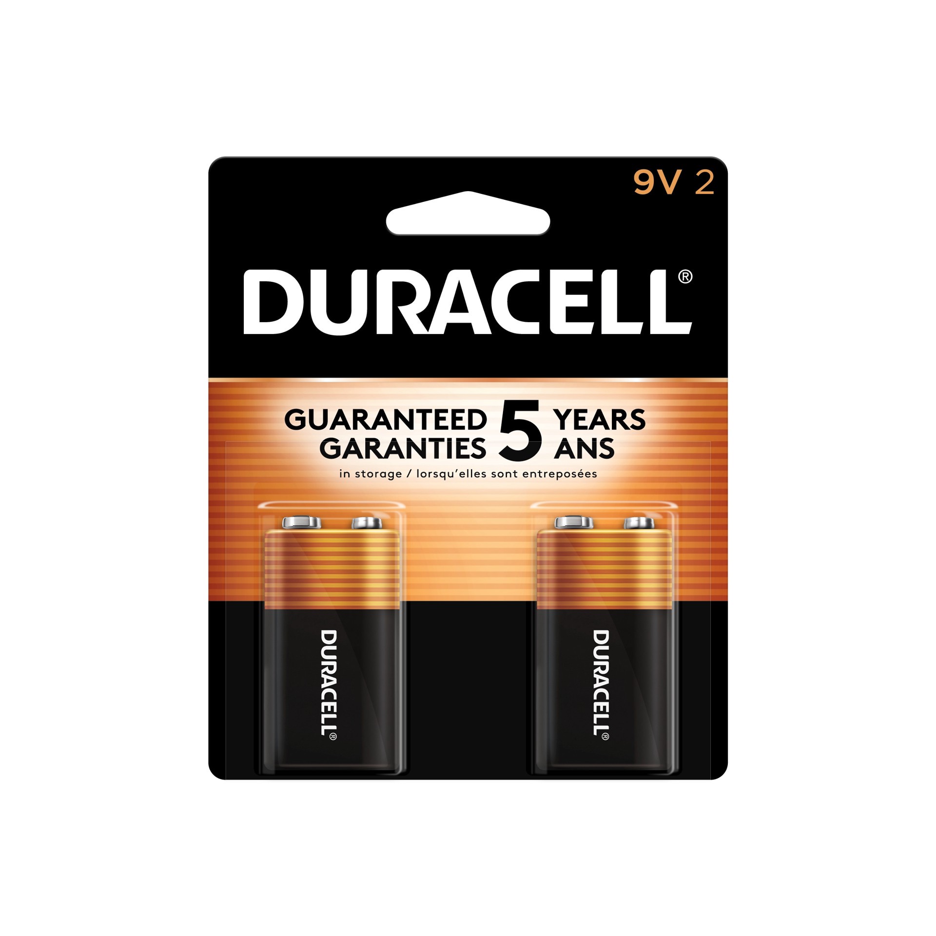 slide 1 of 5, Duracell Coppertop Alkaline 9-Volt Batteries 2 -Pack, 1 ct