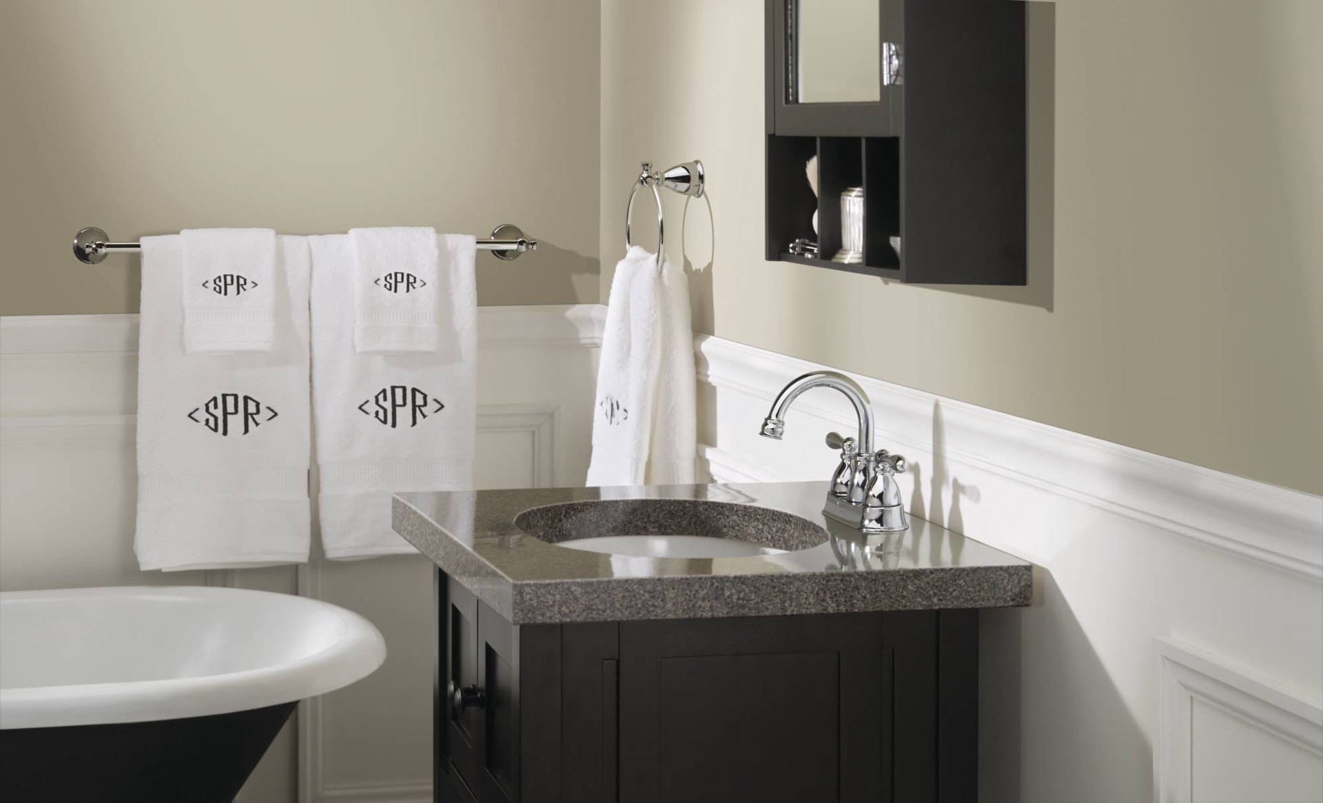 slide 3 of 6, Moen Caldwell Chrome 4-in centerset 2-handle WaterSense High-arc Commercial/Residential Handle Bathroom Sink Faucet with Drain, 1 ct