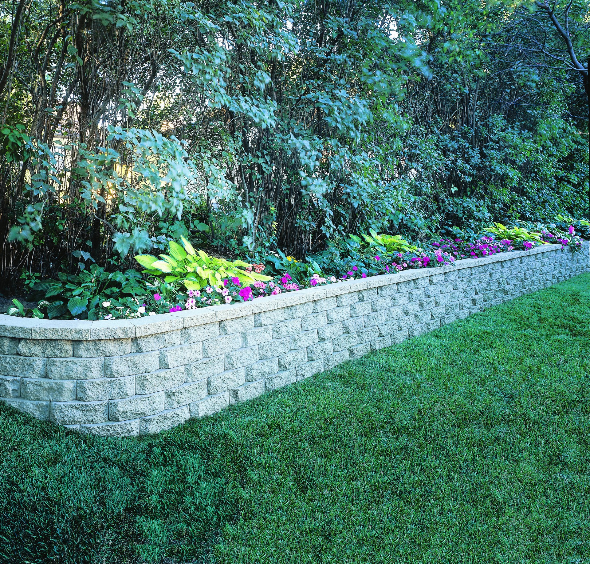 slide 6 of 6, 2.0-in H x 12.0-in L x 7.5-in D Red/Charcoal Concrete Retaining wall cap, 1 ct