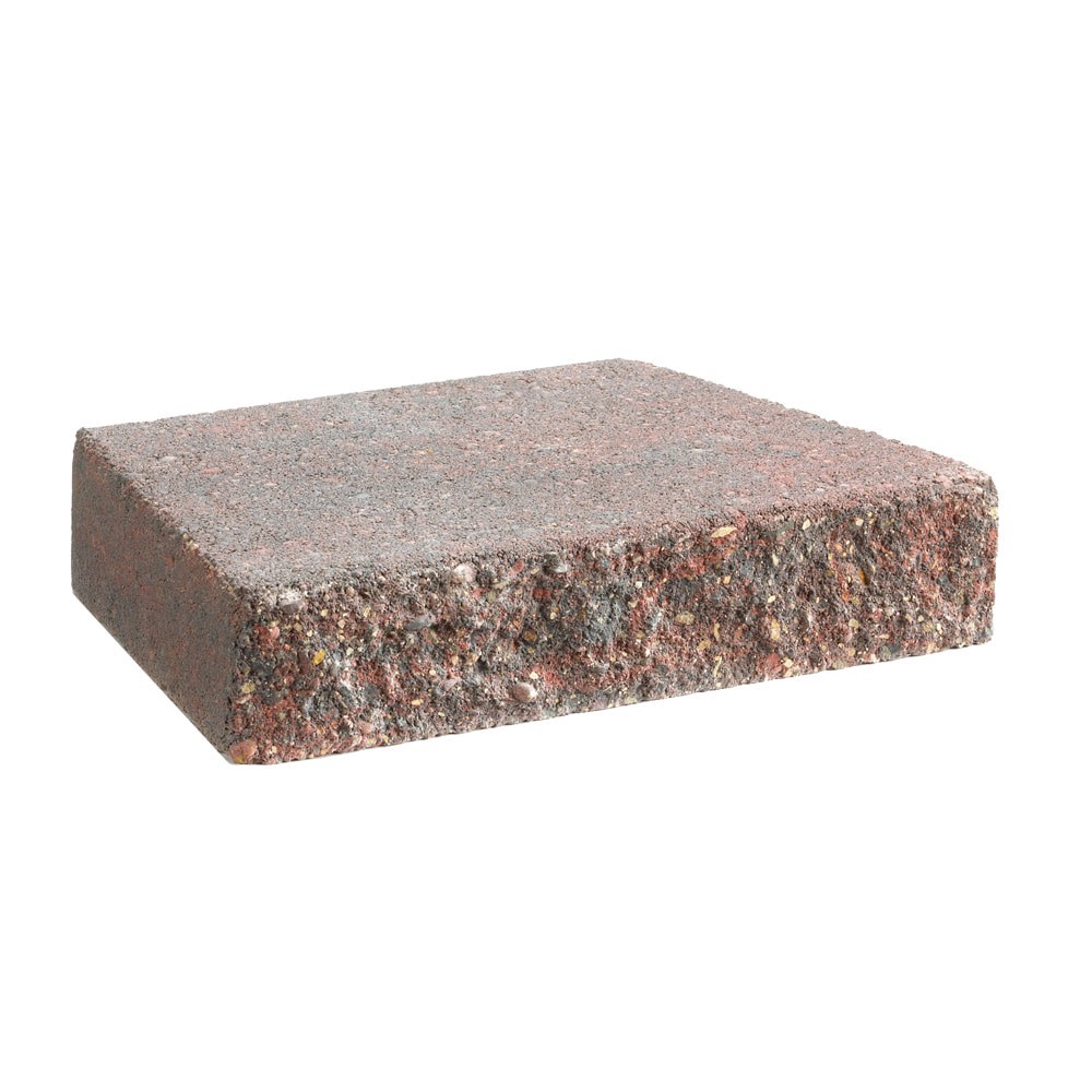 slide 1 of 6, 2.0-in H x 12.0-in L x 7.5-in D Red/Charcoal Concrete Retaining wall cap, 1 ct