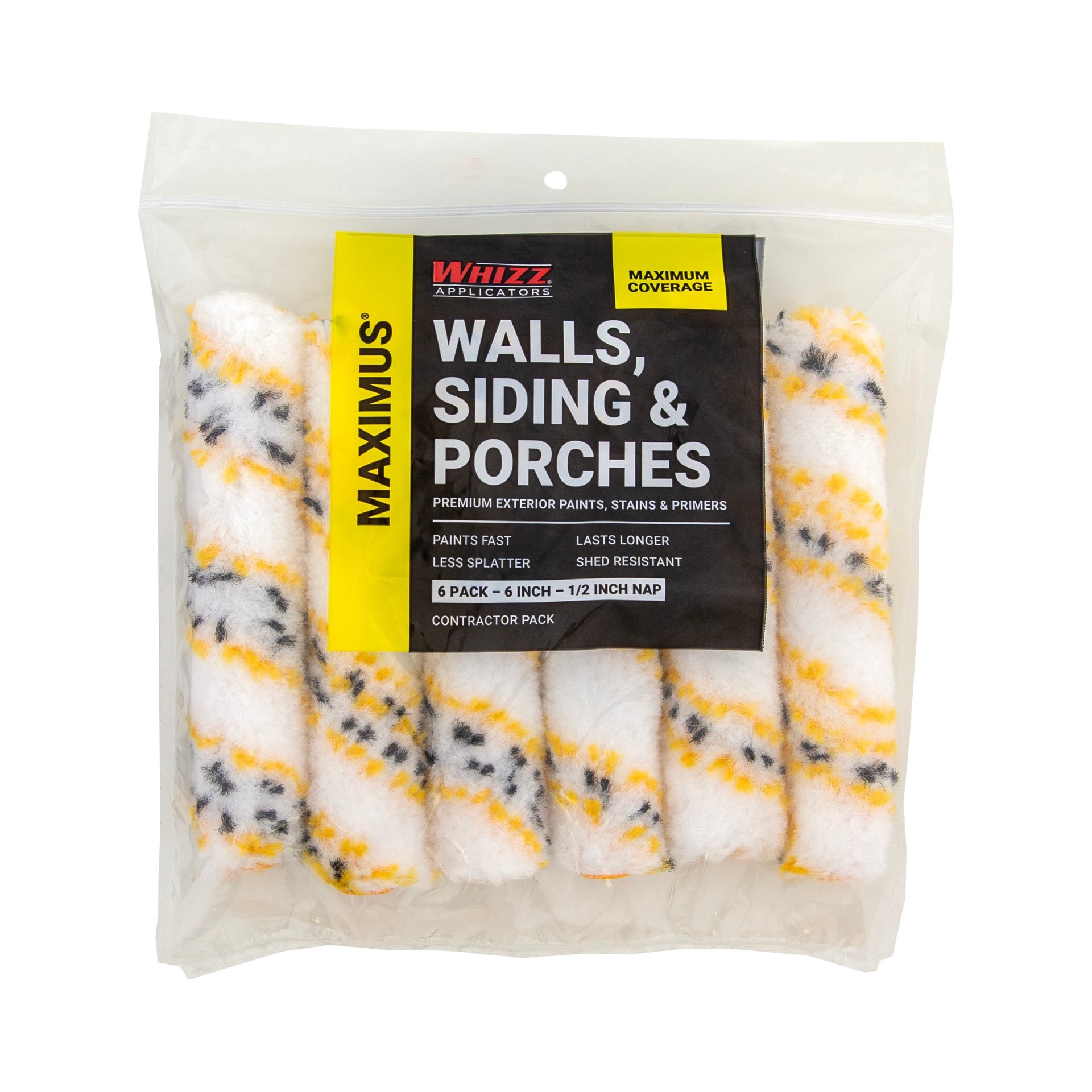 slide 1 of 6, WHIZZ 6 -Pack 6-in x 1/2-in Nap MAXIMUS Siding, Porches, and Walls, 1 ct