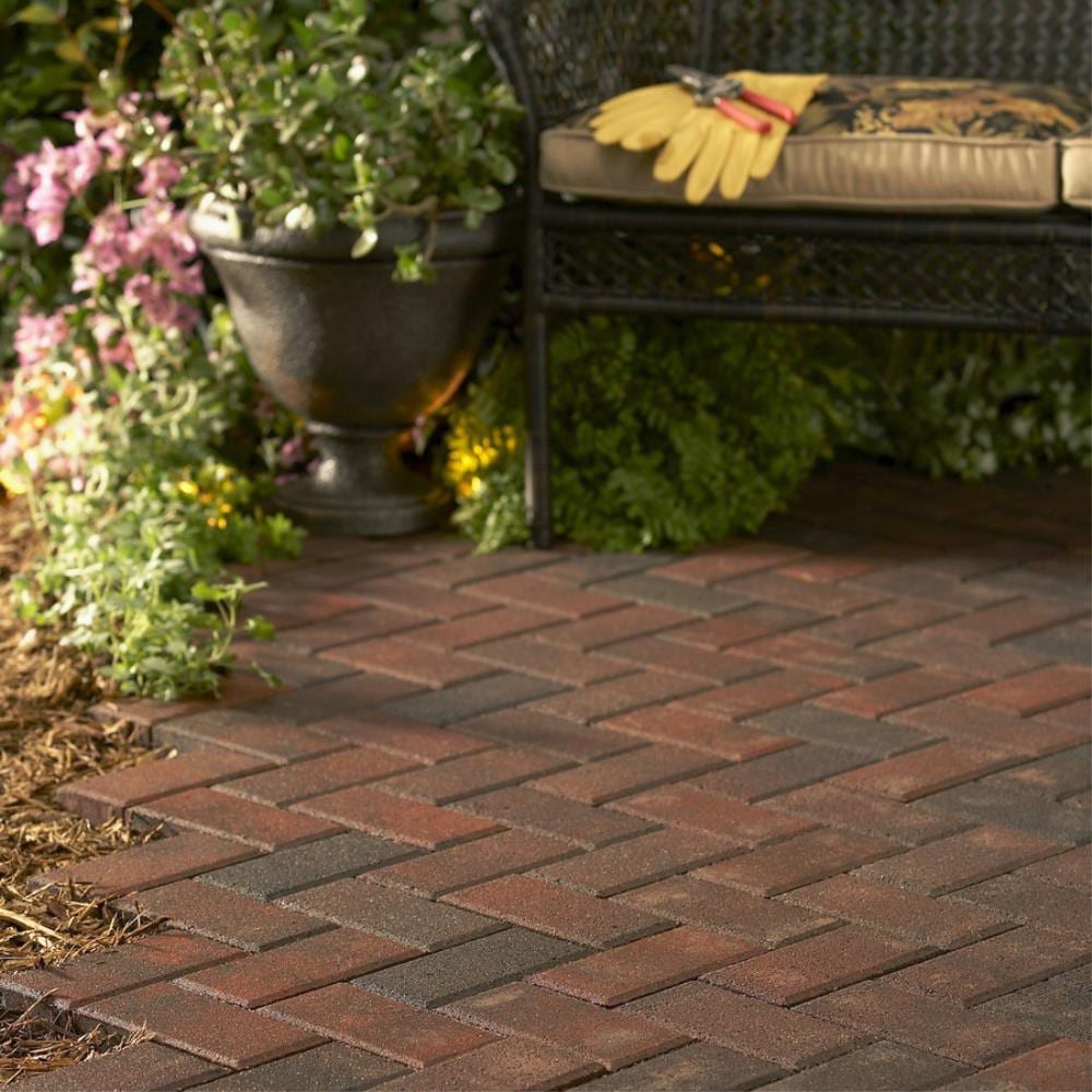 slide 3 of 6, 8-in L x 4-in W x 3-in H Rectangle Autumn blend Concrete Paver, 1 ct