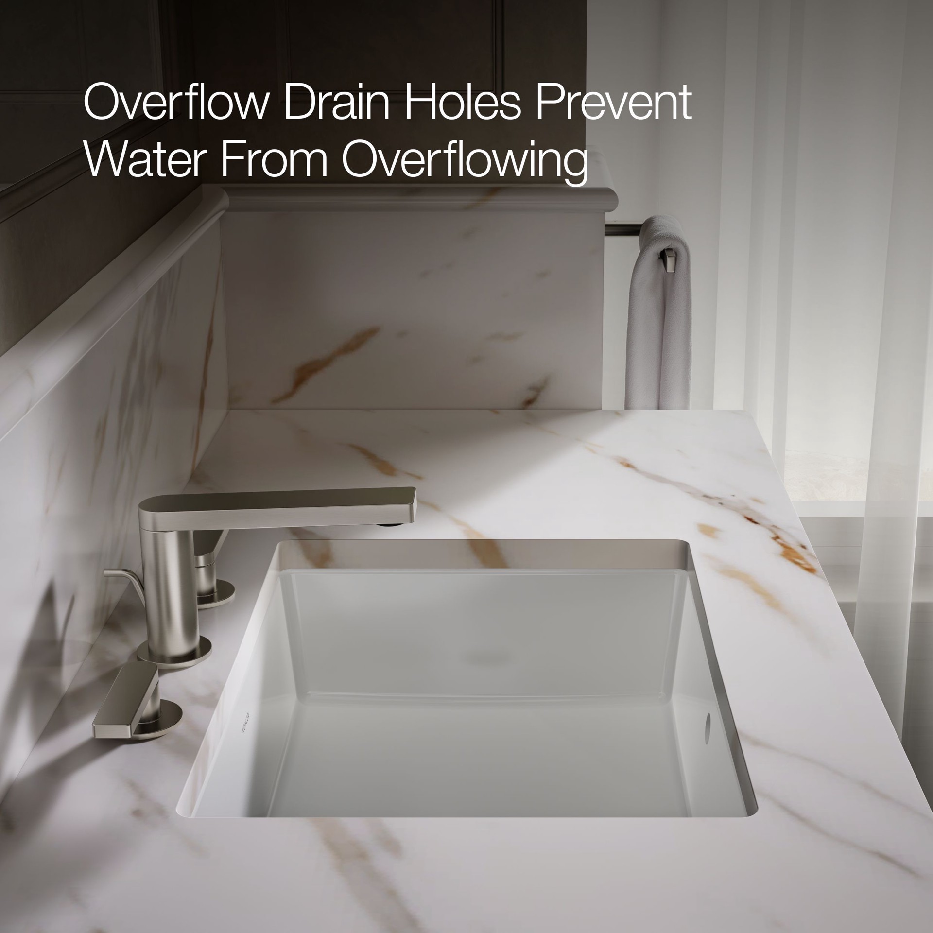 slide 6 of 6, KOHLER Verticyl Vitreous China 15.63-in Undermount Rectangular Modern White Bathroom Sink, 1 ct