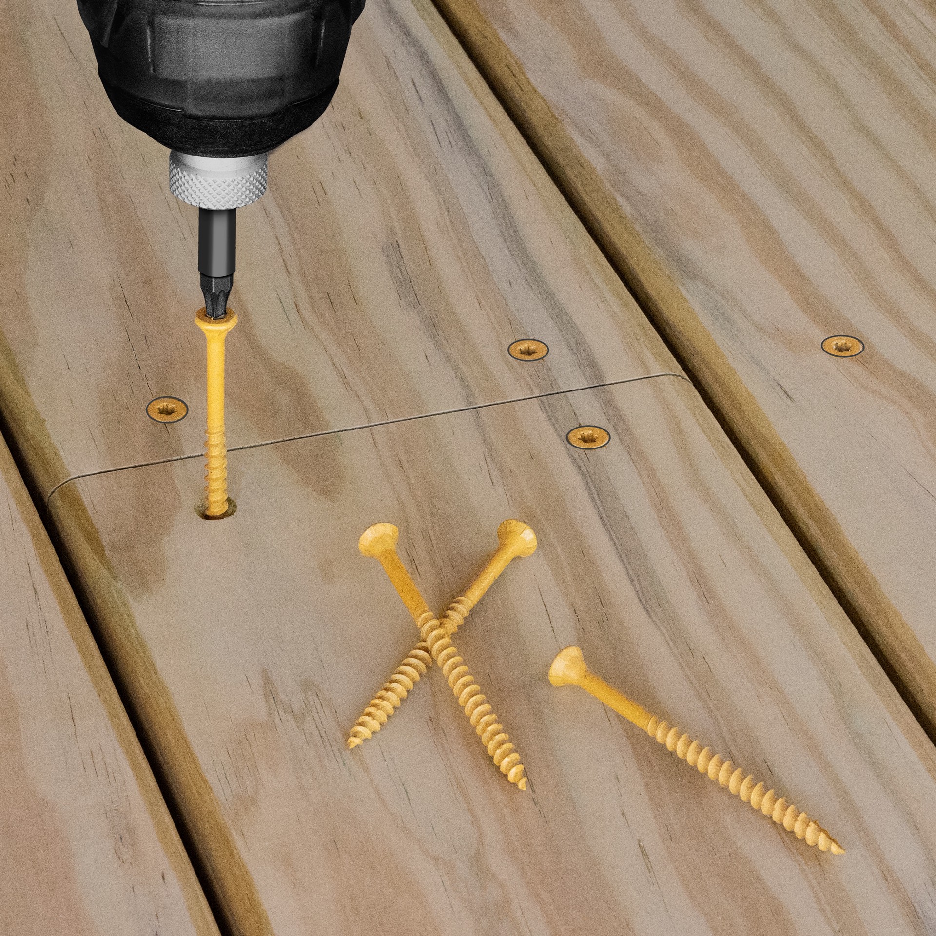 slide 5 of 6, Deck Plus #10 x 3-1/2-in Wood to wood Deck Screws ( 25 -Per Box ), 1 ct