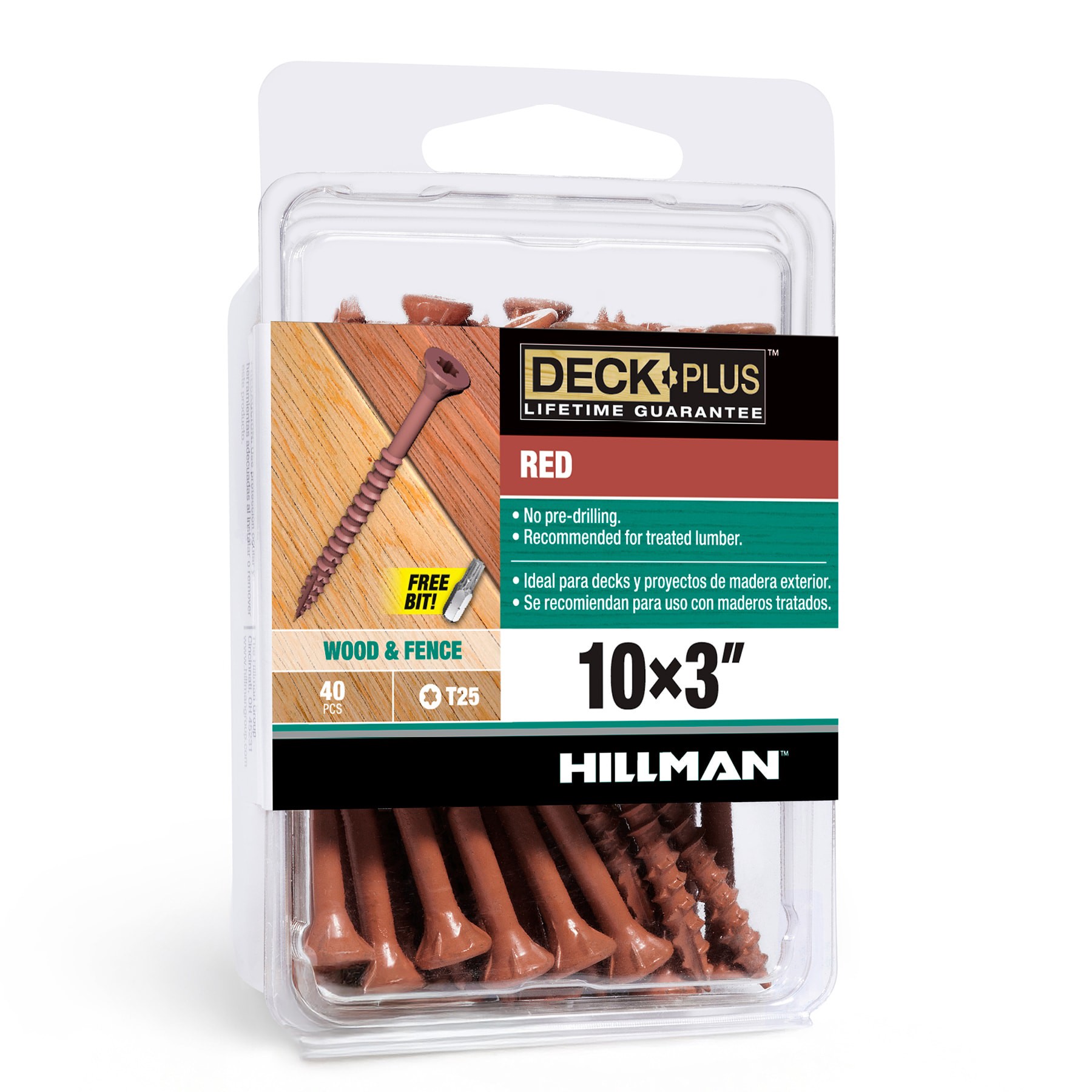 slide 1 of 6, Deck Plus #10 x 3-in Wood to wood Deck Screws ( 40 -Per Box ), 1 ct