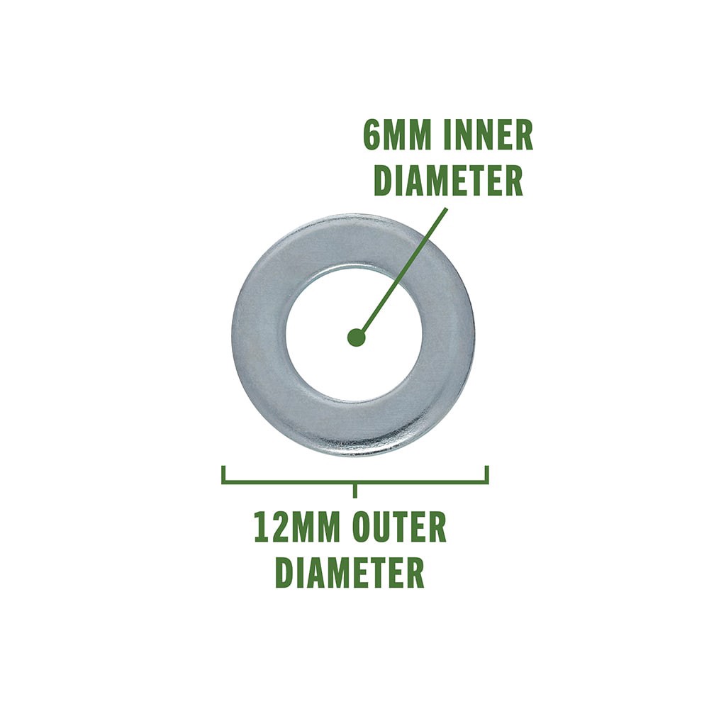 slide 2 of 6, Hillman Zinc-plated Standard Flat Washer 12-Count, 1 ct