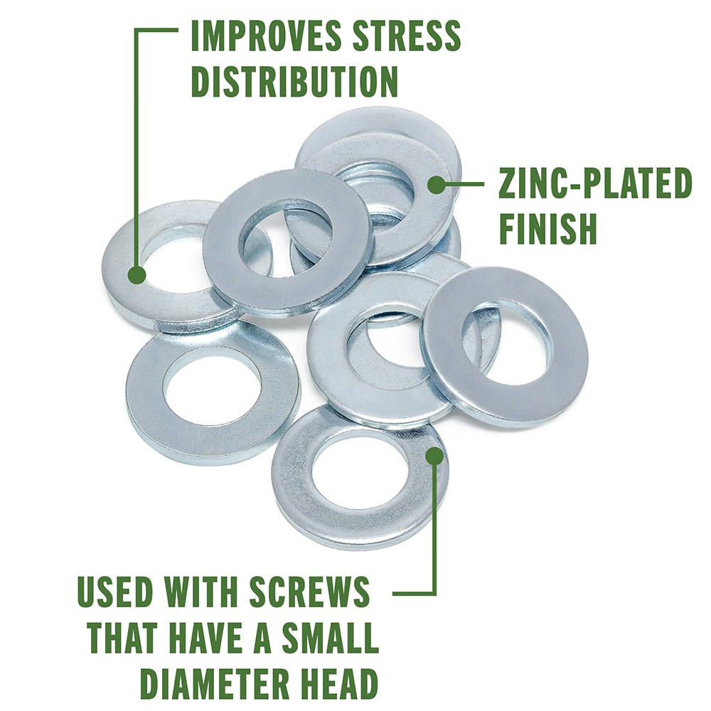 slide 3 of 6, Hillman Zinc-plated Standard Flat Washer 12-Count, 1 ct