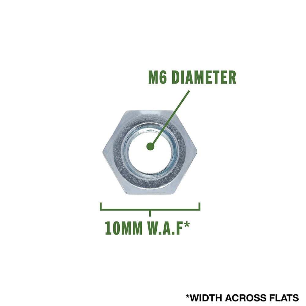 slide 2 of 6, Hillman 6mm x 1.00 Zinc-plated Steel Hex Nut ( 10 Count ), 1 ct