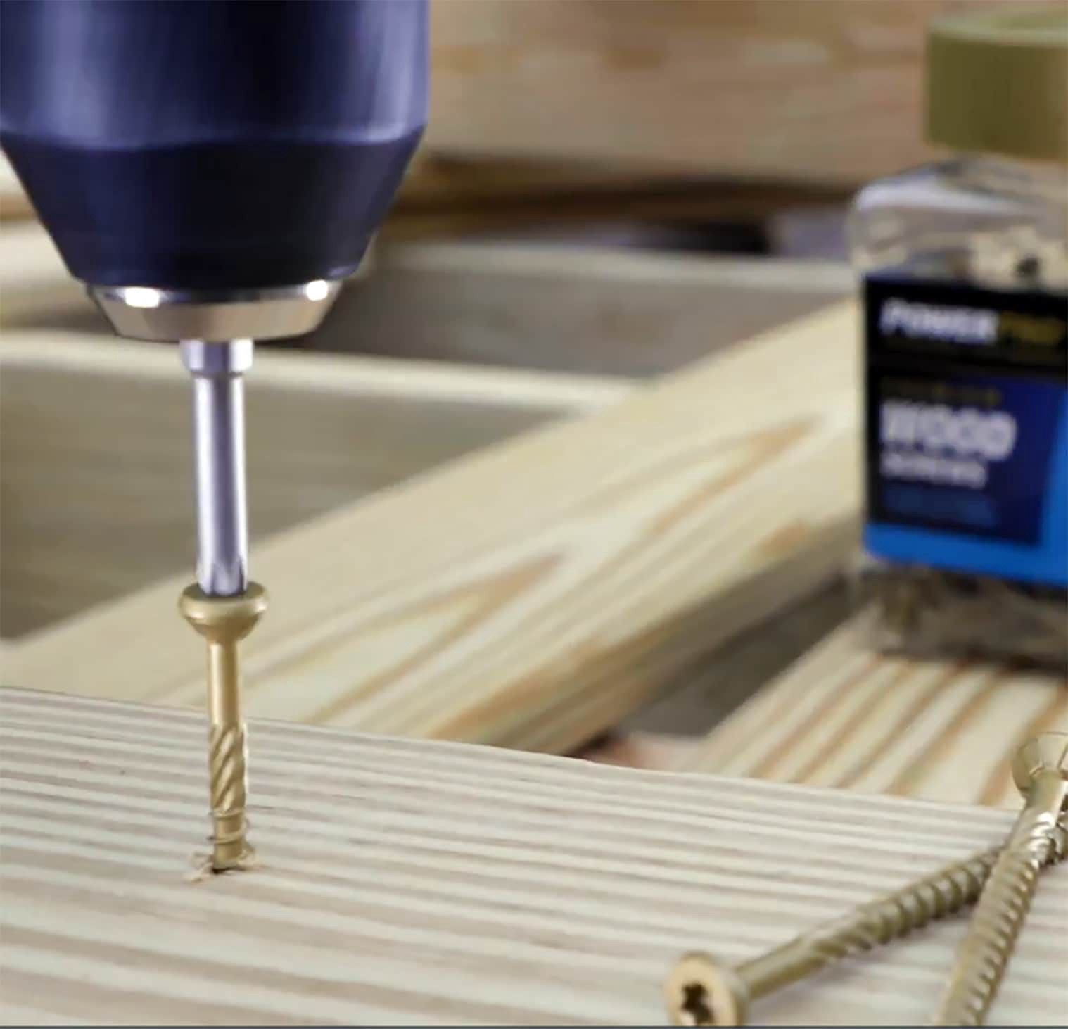 slide 6 of 6, Power Pro #10 x 2-1/2-in Epoxy Exterior Wood screws ( 45 -Per Box ), 1 ct