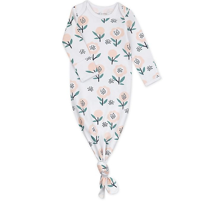 slide 4 of 4, Mac & Moon Baby Gown - Bunny Floral Print, 2 ct