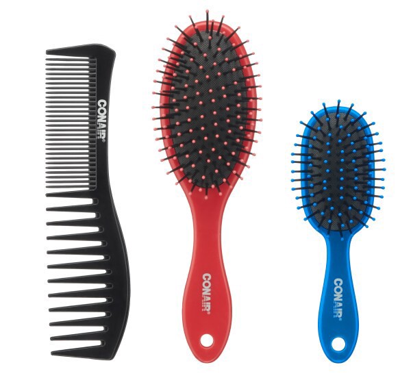 slide 4 of 5, Conair Detangle Brush and Comb Set, 3 ct