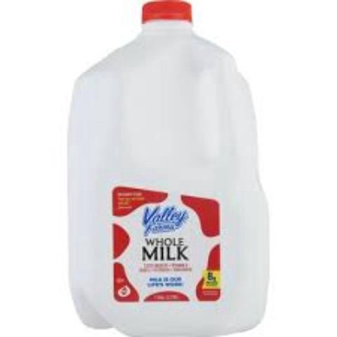 slide 1 of 1, Valley Farms 3.25% Milkfat Whole Milk 1 gl Jug, 1 gal