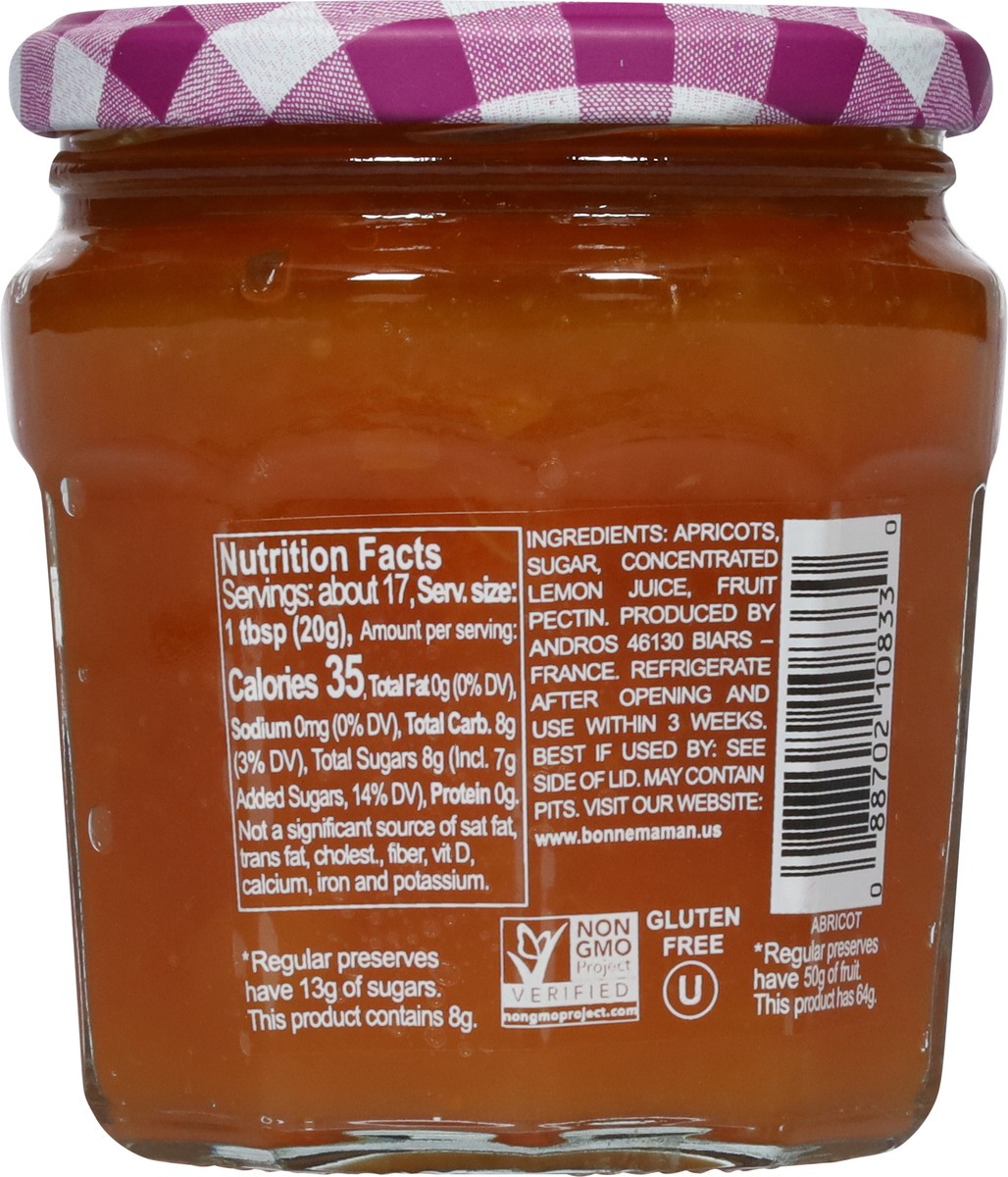 slide 3 of 9, Bonne Maman Apricot Fruit Spread, 11.8 oz