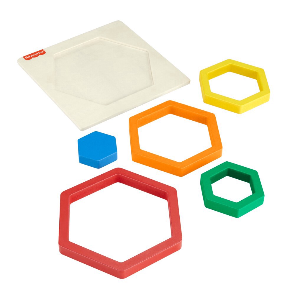 slide 4 of 4, Fisher Price® Wooden Mini Rainbow Puzzle, 6 ct