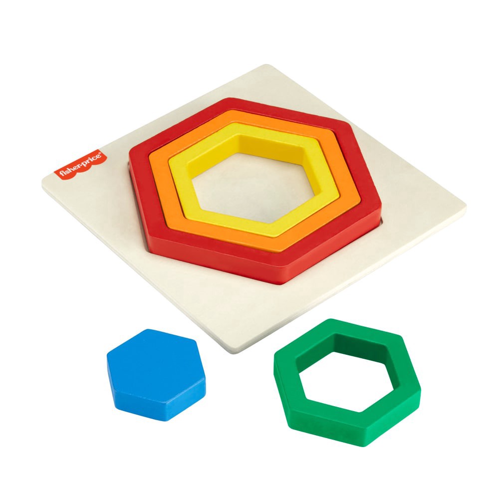 slide 3 of 4, Fisher Price® Wooden Mini Rainbow Puzzle, 6 ct