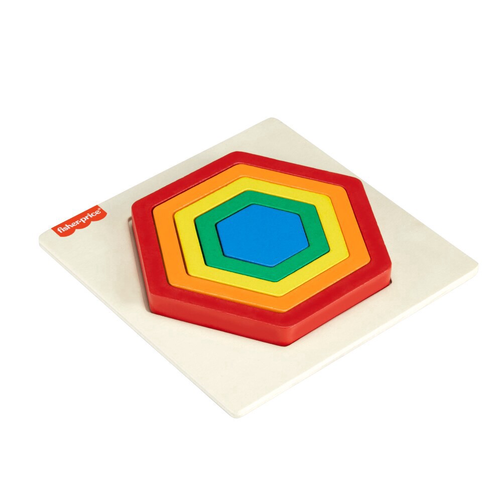 slide 2 of 4, Fisher Price® Wooden Mini Rainbow Puzzle, 6 ct