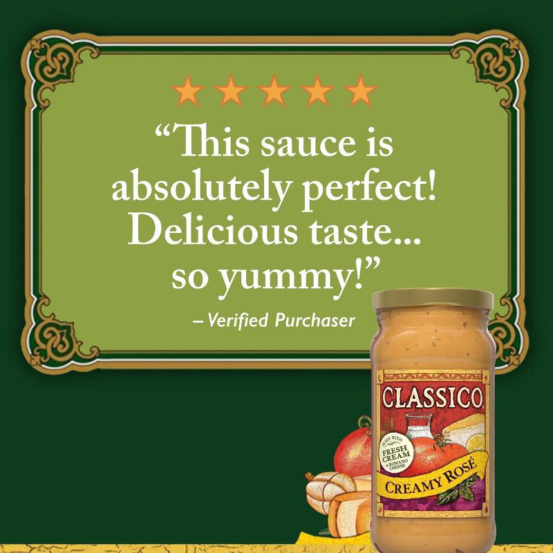 slide 3 of 8, Classico Creamy Rosé Pasta Sauce, 15 oz Jar, 15 oz
