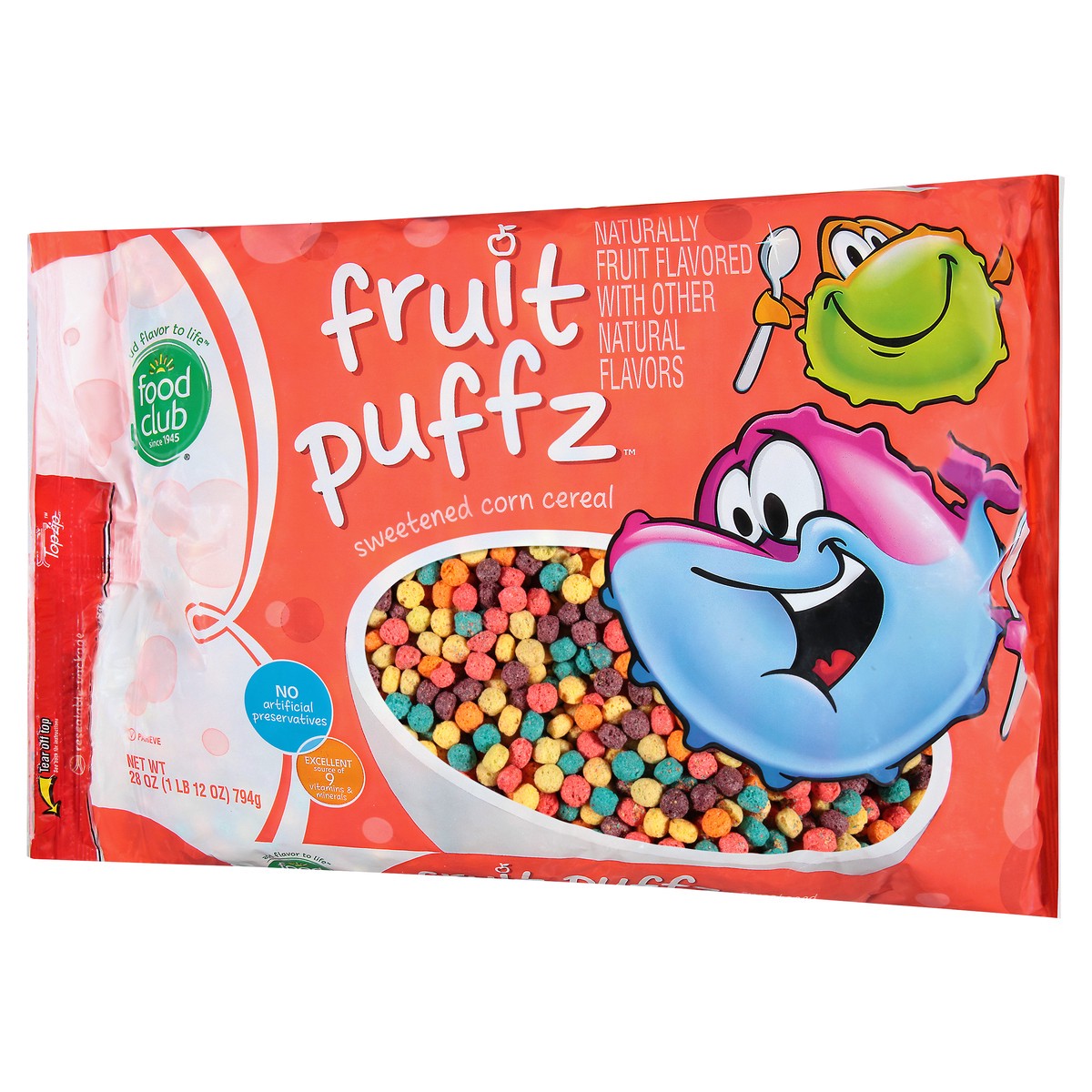 slide 3 of 11, Food Club Fruit Puffz Sweetened Corn Cereal, 10 ct