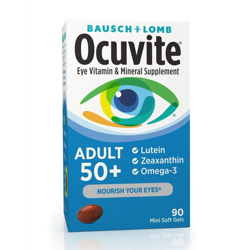 slide 5 of 9, Ocuvite Eye Vitamin and Mineral Dietary Supplement Softgels - 90ct, 90 ct