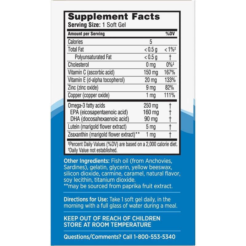 slide 7 of 9, Ocuvite Eye Vitamin and Mineral Dietary Supplement Softgels - 90ct, 90 ct