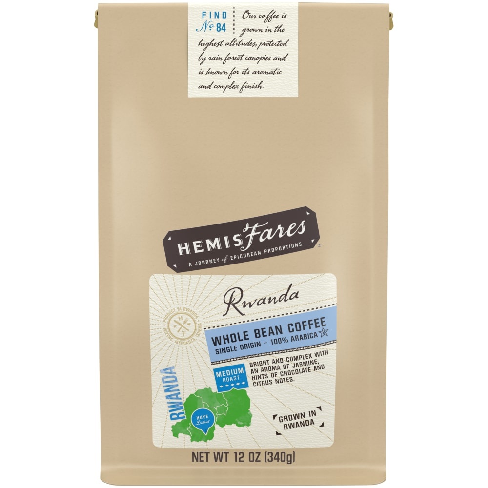 slide 1 of 1, HemisFares Medium Roast Rwanda Whole Bean Coffee - 12 oz, 12 oz