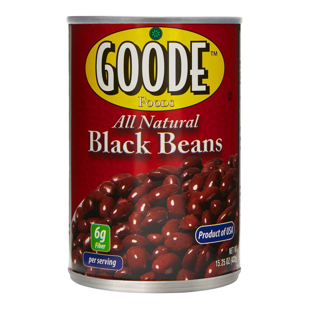 slide 1 of 8, Goode Foods Black Beans 15.25 oz, 15.25 oz