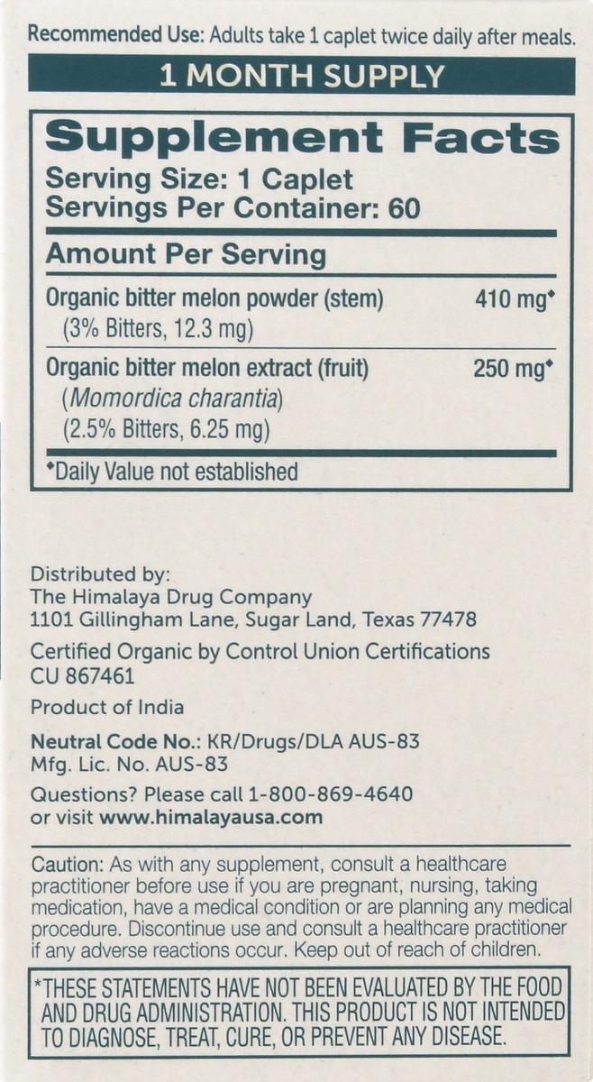 slide 7 of 9, Himalaya Organic Herbal Supplement 60 ea, 60 ct