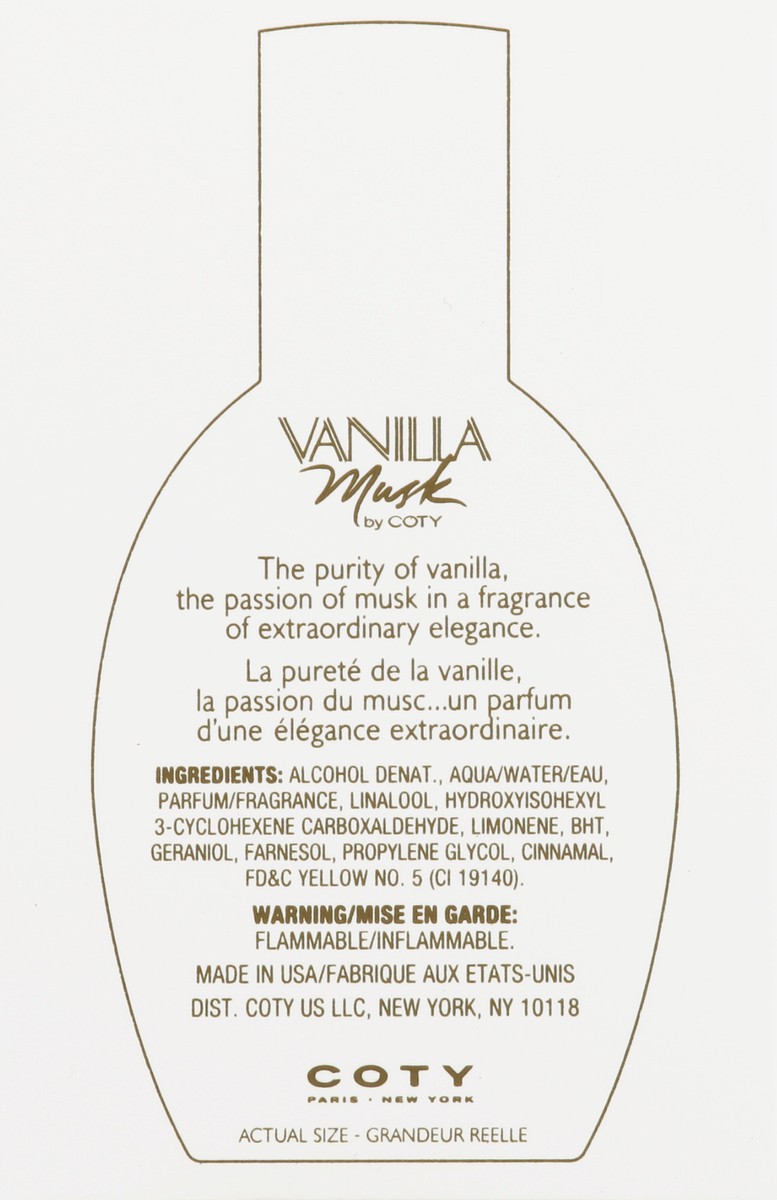 slide 5 of 5, Coty Vanilla Musk by Coty Eau de Cologne Women's Spray Perfume, 1 fl oz